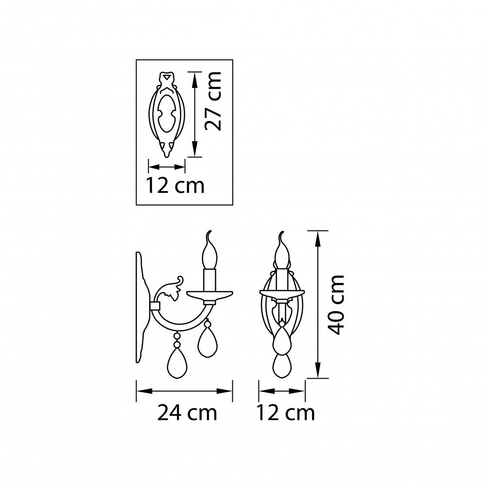 Lightstar (MB600003-1A) Бра STREGARO 1х60W E14 ХРОМ (в комплекте) Lightstar (MB600003-1A) Бра STREGARO 1х60W E14 ХРОМ (в комплекте)